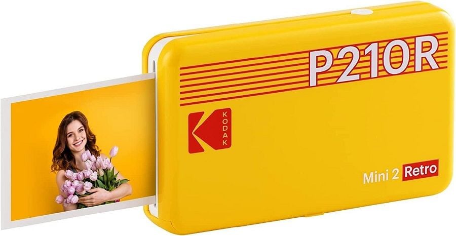 Kodak Mini 2 Retro - Taşınabilir Fotoğraf Yazıcısı Baskı ( Sarı )