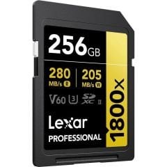 Lexar Professional 256GB 1800X 280 MB/s 4K V60 SDXC Hafıza Kartı