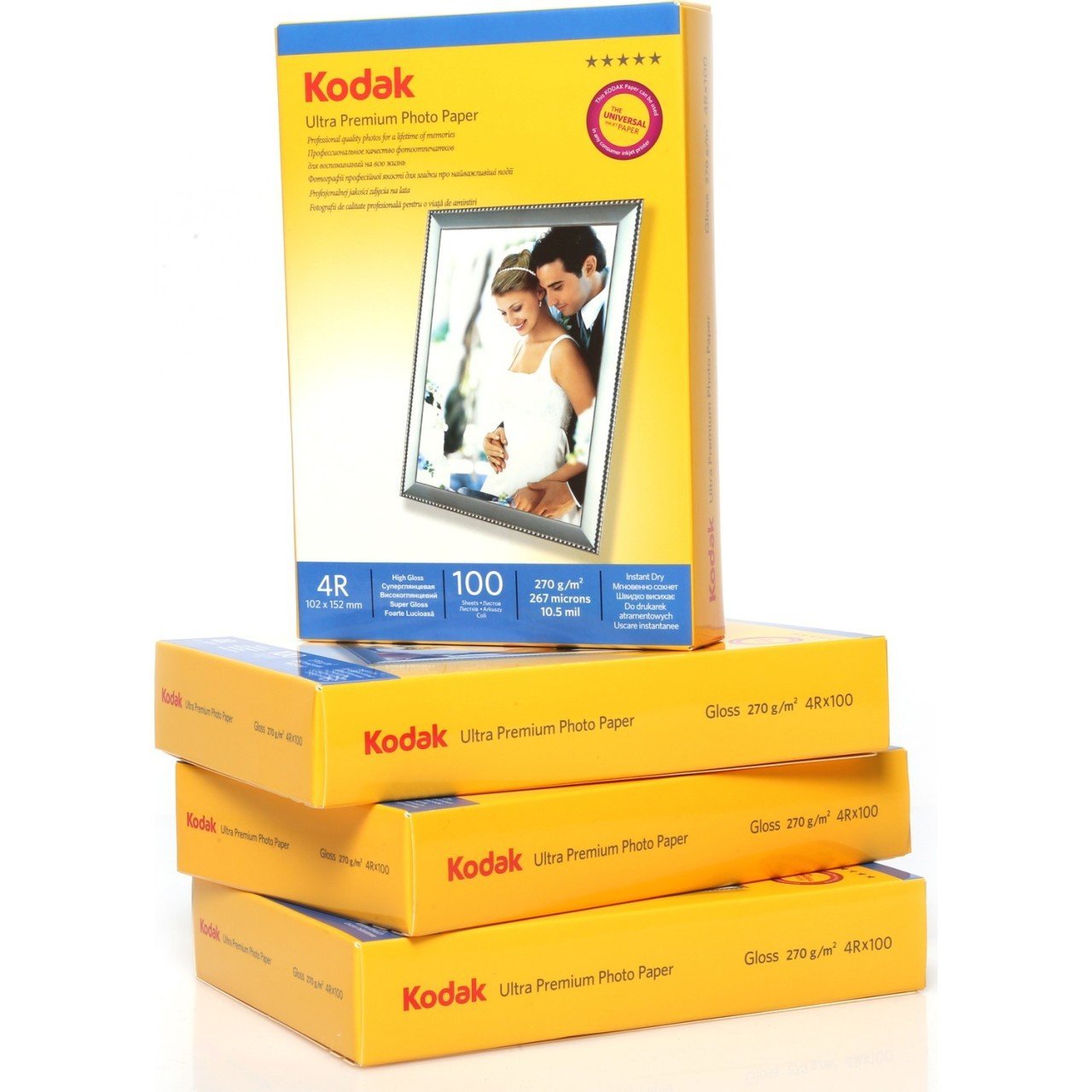 Kodak 270gr.10X15 Ultra Premium Parlak100 lük. Inkjet Fotoğraf 4lü