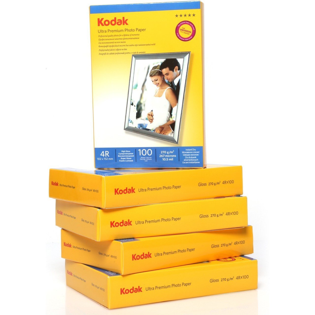 Kodak 270gr. 10X15 Ultra Premium Parlak Inkjet Fotoğraf Kağıdı 5li