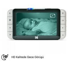 Kodak Cherish C525P - Akıllı Video Bebek Monitörü 5.0 Inç LCD Ekran Ebeveyn Ünitesi