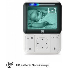Kodak Cherish C220 Akıllı Video Bebek Monitörü-2.8 Inç LCD Ekran Ebeveyn Ünitesi