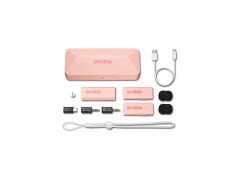 Godox MoveLink Mini Kablosuz Mikrofon Kit2 (Type-C Uyumlu/Pembe)
