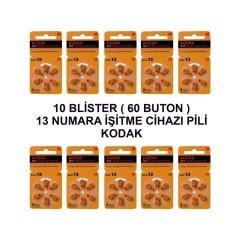 Kodak 13 Numara 10 Paket Kodak Işitme Cihazı Pili