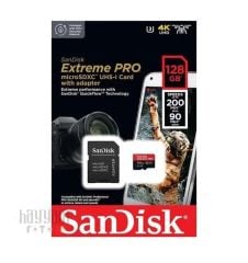 SanDisk 128GB Extreme Pro 200MB/s 90MB/s SDXC V30 UHS-I U3 Hafıza Kartı SDSDXXD-128G-GN4IN