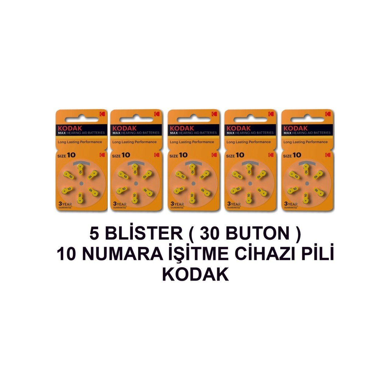 Kodak 10 Numara 5 Paket Kodak Işitme Cihazı Pili