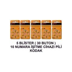 Kodak 10 Numara 5 Paket Kodak Işitme Cihazı Pili