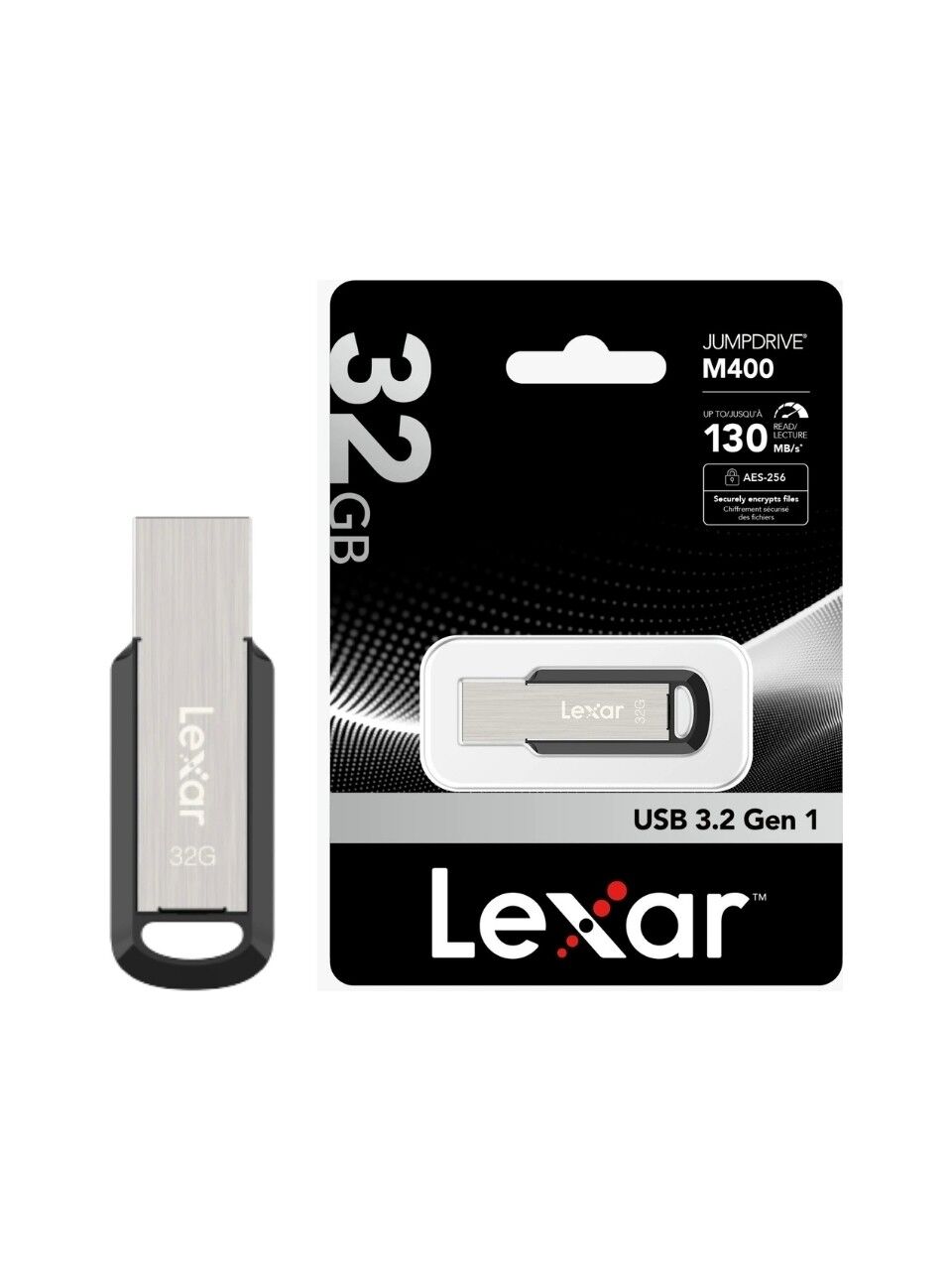 Lexar M400 Metal 32GB USB 3.2 Gen1 Flash Bellek USB Bellek 130MB/S Metal Tasarım