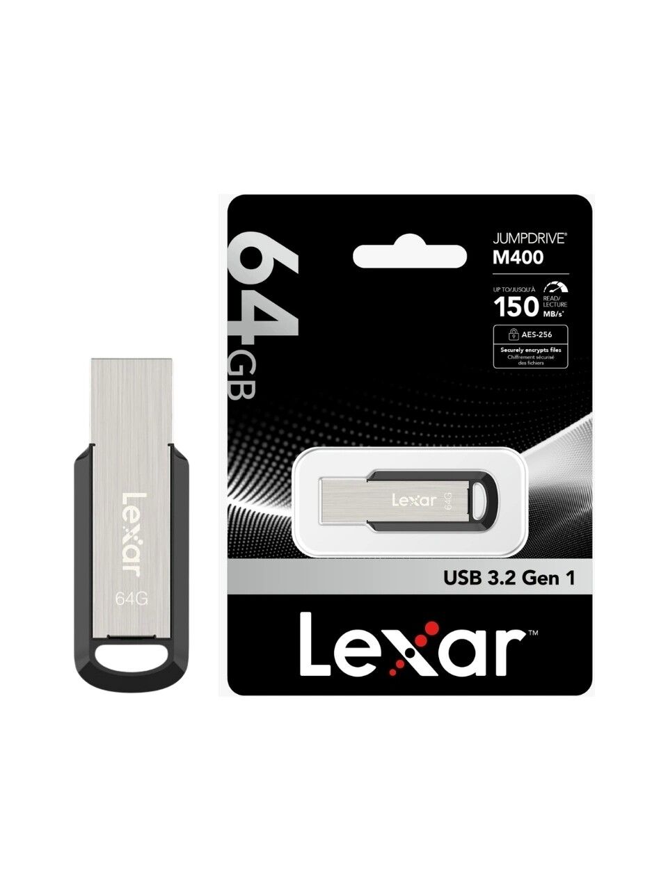 Lexar M400 Metal 64GB USB 3.2 Gen1 Flash Bellek USB Bellek 150MB/S Metal Tasarım