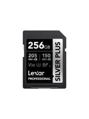 Lexar 256GB Lexar LSDSIPL256G-BNNNG Professıonal Sılver Plus Sdxc Uhs-I Cards Up To 205MB/S Read 150MB/S Wrıte C10 V30 U3