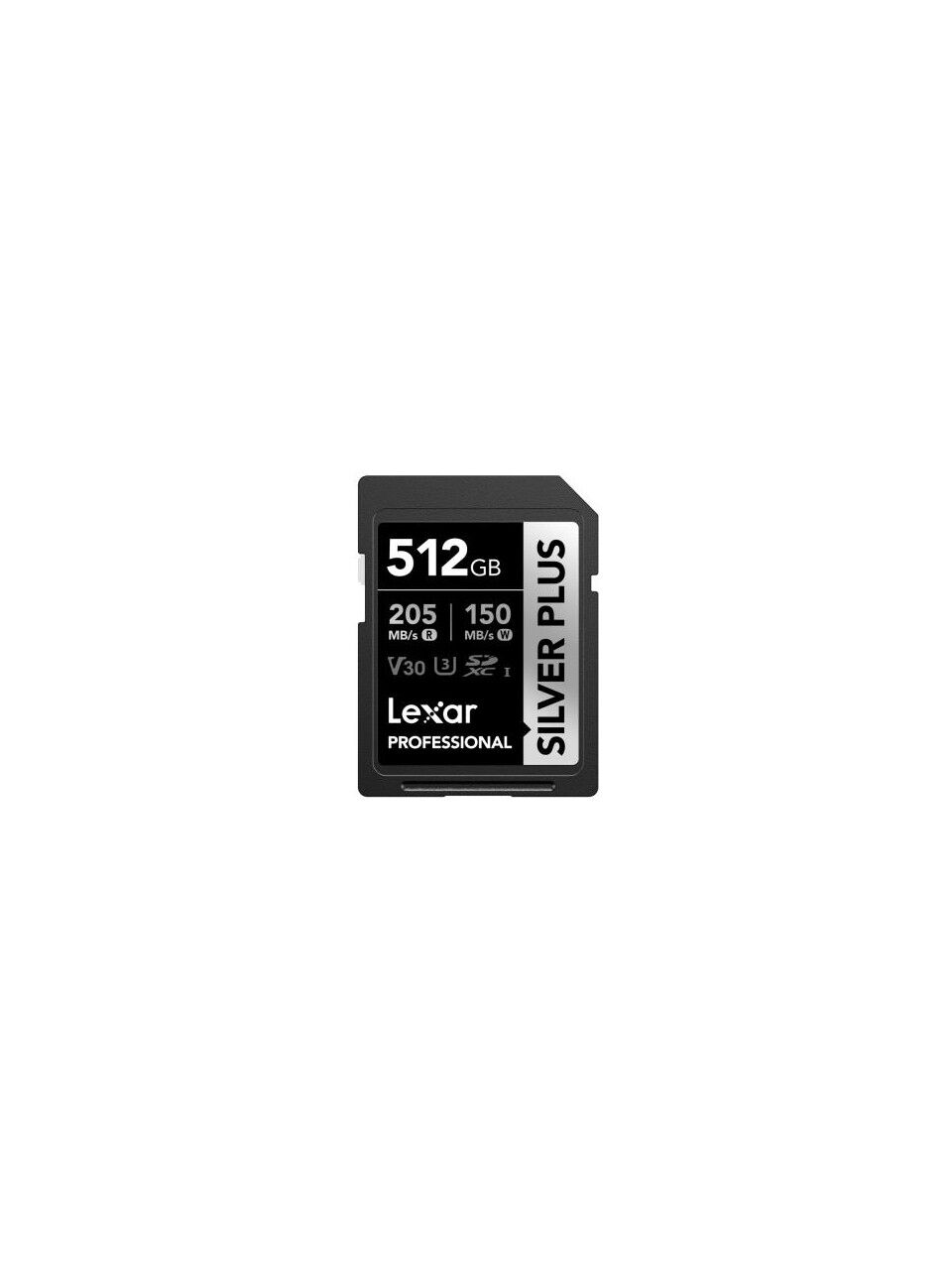 Lexar 512GB Silver Plus Sd Uhsı V30 U3 205MB/S Hafıza Kartı