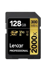 Lexar 128GB SDXC UHS-II 2000X 300MB/s V90 U3 C10 4K Hafıza Kartı LSD2000128G-BNNNG