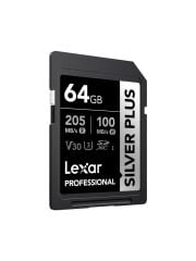 Lexar 64GB Lexar LSDSIPL064G-BNNNG Professıonal Sılver Plus Sdxc Uhs-I Cards Up To 205MB/S Read 100MB/S Wr