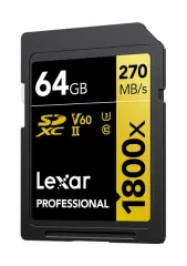 Lexar 64GB Gold Series 1800X Uhs-Iı Sdxc Hafıza Kartı 270MBS