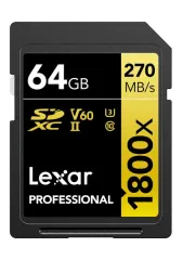Lexar 64GB Gold Series 1800X Uhs-Iı Sdxc Hafıza Kartı 270MBS