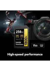 Lexar 256GB Professional 1800X Uhs-Iı V60 Sdxc Hafıza Kartı