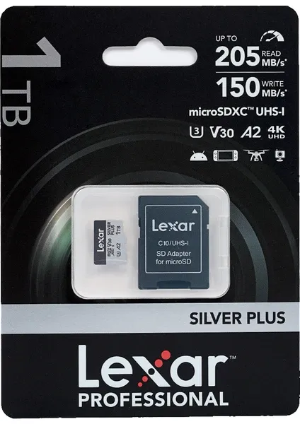 Lexar 1tb 205MB/150MB Sılver Plus Mıcro Sd Hafıza Kartı