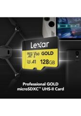 Lexar Professional Gold V60 280 MB 128 GB UHS-II Micro SD Hafıza Kartı