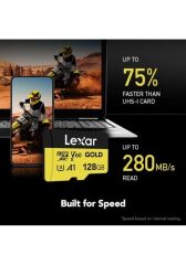 Lexar Professional Gold V60 280 MB 128 GB UHS-II Micro SD Hafıza Kartı