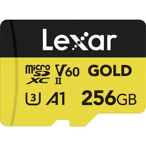 Lexar 256GB 280 MB/s UHS-II V60 microSD Hafız Kartı (Gold Serisi)