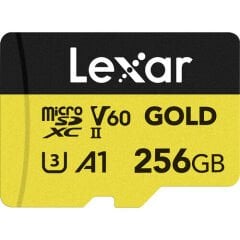 Lexar 256GB 280 MB/s UHS-II V60 microSD Hafız Kartı (Gold Serisi)