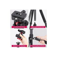 Ulanzi Mt-51 Katlanabilir Çok Fonksiyonlu Alüminyum Tripod