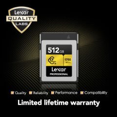 Lexar Pro CFexpress 512GB Type B Gold Hafıza Kartı