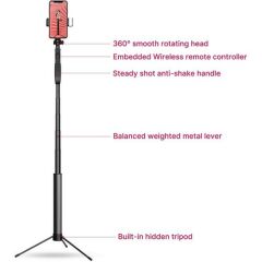 Ulanzi Mt-53 El Sarsıntı Önleyici Bluetooth Tripod Selfie Çubuğu