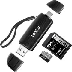 Lexar-Lexar RW310 kart okuyucu, 2'si 1 arada USB C USB 3.1 OTG hafıza kartı okuyucu SD/Micro SD/SDHC/SDXC kart okuyucu adaptörü, 170 MB/s'ye kadar hız