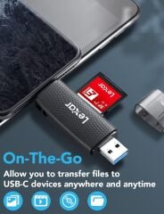 Lexar-Lexar RW310 kart okuyucu, 2'si 1 arada USB C USB 3.1 OTG hafıza kartı okuyucu SD/Micro SD/SDHC/SDXC kart okuyucu adaptörü, 170 MB/s'ye kadar hız