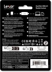Lexar-Lexar RW310 kart okuyucu, 2'si 1 arada USB C USB 3.1 OTG hafıza kartı okuyucu SD/Micro SD/SDHC/SDXC kart okuyucu adaptörü, 170 MB/s'ye kadar hız