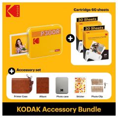 Kodak Mini 3 Retro - Taşınabilir Fotoğraf Yazıcısı( Kare 8X8CM Baskı - Sarı ) Bundle