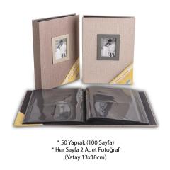 13x18cm 200’Lük Koton Desenli Fotoğraf Albümü / ACR-16WPP57200