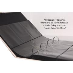 10x15cm 500’Lük Koton Desenli Fotoğraf Albümü / ACR-16WPP46500