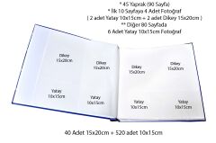 10x15cm 520'lik + 15x21cm 40'lık Ofset Fotoğraf Albümü (Kutulu) 2601