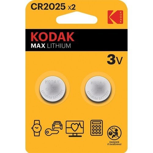 Kodak 2 Adet CR2025 Ultra Lityum Para Pil