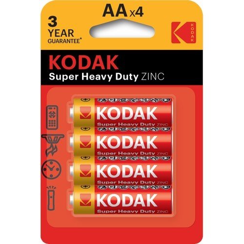 Kodak Blisterli Çinko Karbon Kalem Pil - 4'lü Paket