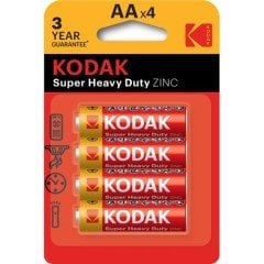 Kodak Blisterli Çinko Karbon Kalem Pil - 4'lü Paket