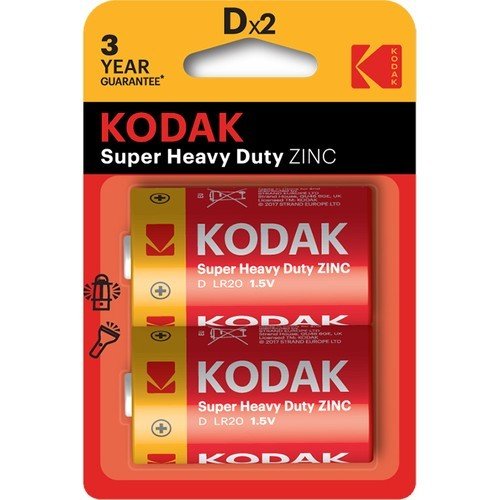 Kodak Blisterli Çinko Karbon Büyük Pil - 2'li Paket