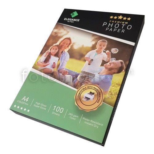 Elegance A4 210x297mm Parlak / Gloss 260gsm 100Adet Fotoğraf Kağıdı
