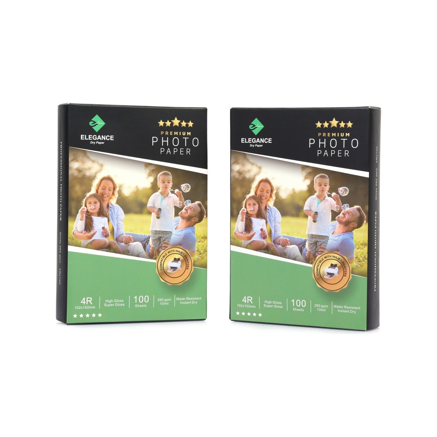 Elegance 4r 10X15 cm Glossy 260GSM 200ADET Fotoğraf Kağıdı 2 Li