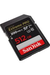 Sandisk Extreme Pro 512gb 200/140mb/s Sdxc V30 Uhs-ı U3 Hafıza Kartı Sdsdxxd-512g-gn4ın